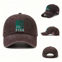 PTSD Awareness Not All Wounds Are Visible Washed Cotton Baseball Cap PTSD Veteran Military Soldier