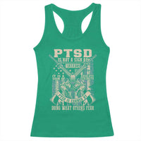 PTSD Veteran Racerback Tank Top PTSD Is Not A Sign Of Weakness It Is A Sign Of Absolute Strength - Wonder Print Shop