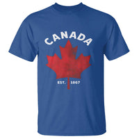 Funny Proud Canadian Canada EST 1867 T Shirt Vintage Maple Leaf - Wonder Print Shop