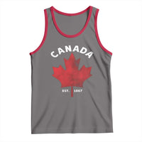 Funny Proud Canadian Canada EST 1867 Tank Top Vintage Maple Leaf - Wonder Print Shop