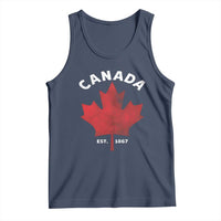 Funny Proud Canadian Canada EST 1867 Tank Top Vintage Maple Leaf - Wonder Print Shop