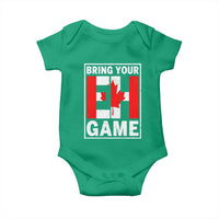 Funny Canada Pride Bring Your Eh Game Baby Onesie Canadian Flag - Wonder Print Shop
