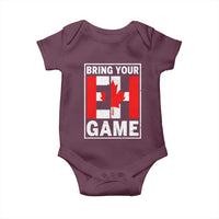 Funny Canada Pride Bring Your Eh Game Baby Onesie Canadian Flag - Wonder Print Shop