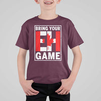 Funny Canada Pride Bring Your Eh Game T Shirt For Kid Canadian Flag - Wonder Print Shop