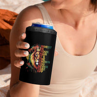 Rasta Lion 4 in 1 Can Cooler Tumbler Invest In Your Hair It's The Crown You Never Take Off Jamaican Pride - Wonder Print Shop