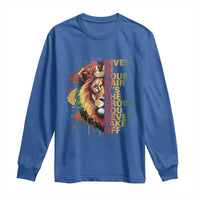 Rasta Lion Long Sleeve Shirt Invest In Your Hair It's The Crown You Never Take Off Jamaican Pride - Wonder Print Shop