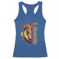 Rasta Lion Racerback Tank Top Invest In Your Hair It's The Crown You Never Take Off Jamaican Pride - Wonder Print Shop