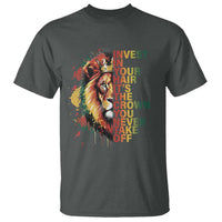 Rasta Lion T Shirt Invest In Your Hair It's The Crown You Never Take Off Jamaican Pride - Wonder Print Shop