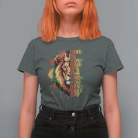 Rasta Lion T Shirt For Women Invest In Your Hair It's The Crown You Never Take Off Jamaican Pride - Wonder Print Shop