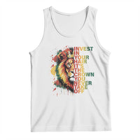 Rasta Lion Tank Top Invest In Your Hair It's The Crown You Never Take Off Jamaican Pride - Wonder Print Shop