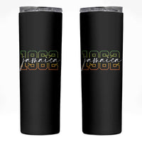 Proud Jamaican Skinny Tumbler Jamaica 1962 Rasta Flag - Wonder Print Shop
