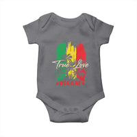 True Love Reggae Baby Onesie Jamaican Rasta Music Palm Tree - Wonder Print Shop