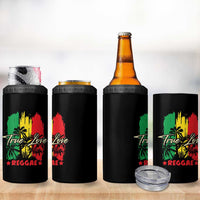 True Love Reggae 4 in 1 Can Cooler Tumbler Jamaican Rasta Music Palm Tree - Wonder Print Shop