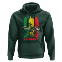 True Love Reggae Hoodie Jamaican Rasta Music Palm Tree - Wonder Print Shop