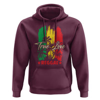 True Love Reggae Hoodie Jamaican Rasta Music Palm Tree - Wonder Print Shop