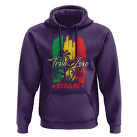 True Love Reggae Hoodie Jamaican Rasta Music Palm Tree - Wonder Print Shop