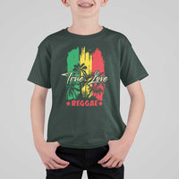 True Love Reggae T Shirt For Kid Jamaican Rasta Music Palm Tree - Wonder Print Shop