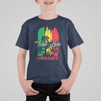 True Love Reggae T Shirt For Kid Jamaican Rasta Music Palm Tree - Wonder Print Shop