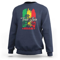 True Love Reggae Sweatshirt Jamaican Rasta Music Palm Tree - Wonder Print Shop