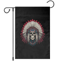 Native American Indian Chief Skull Headdress Garden Flag - Wonder Print Shop