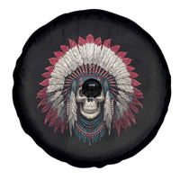Native American Indian Chief Skull Headdress Spare Tire Cover - Wonder Print Shop