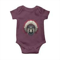 Native American Indian Chief Skull Headdress Baby Onesie - Wonder Print Shop