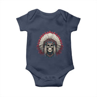 Native American Indian Chief Skull Headdress Baby Onesie - Wonder Print Shop