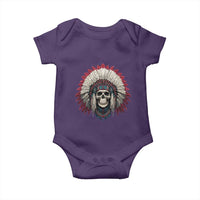 Native American Indian Chief Skull Headdress Baby Onesie - Wonder Print Shop
