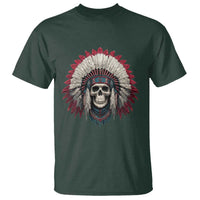 Native American Indian Chief Skull Headdress T Shirt - Wonder Print Shop