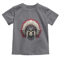 Native American Indian Chief Skull Headdress Toddler T Shirt - Wonder Print Shop