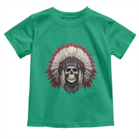 Native American Indian Chief Skull Headdress Toddler T Shirt - Wonder Print Shop