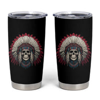 Native American Indian Chief Skull Headdress Tumbler Cup - Wonder Print Shop