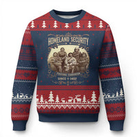 Homeland Security Fighting Terrorism Since 1492 Ugly Christmas Sweater Native American History - Wonder Print Shop