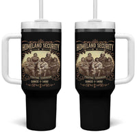 Homeland Security Fighting Terrorism Since 1492 Tumbler With Handle Native American History - Wonder Print Shop