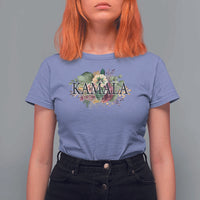 Harris 2024 T Shirt For Women Vintage Flowers Feminine First Female President - Wonder Print Shop
