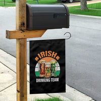 Funny Irish Drinking Team Garden Flag St Patricks Day Vintage Beer Ireland Flag Clover