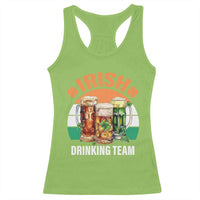 Funny Irish Drinking Team Racerback Tank Top St Patricks Day Vintage Beer Ireland Flag Clover