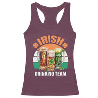 Funny Irish Drinking Team Racerback Tank Top St Patricks Day Vintage Beer Ireland Flag Clover