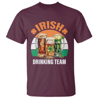 Funny Irish Drinking Team T Shirt St Patricks Day Vintage Beer Ireland Flag Clover