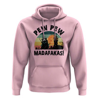 Funny Black Cat Halloween Hoodie Pew Madafakas Witch Retro Vintage Bat - Wonder Print Shop