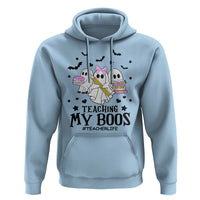 Funny Teacher Halloween Hoodie Teaching My Boos Teacherlife Ghost Pencil Book - Wonder Print Shop