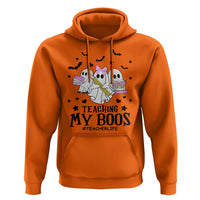Funny Teacher Halloween Hoodie Teaching My Boos Teacherlife Ghost Pencil Book - Wonder Print Shop