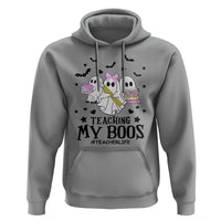 Funny Teacher Halloween Hoodie Teaching My Boos Teacherlife Ghost Pencil Book - Wonder Print Shop
