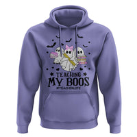 Funny Teacher Halloween Hoodie Teaching My Boos Teacherlife Ghost Pencil Book - Wonder Print Shop