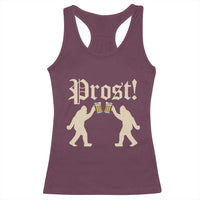 Funny Oktoberfest Bigfoot Prost Racerback Tank Top German Sasquatch Beer Mug - Wonder Print Shop
