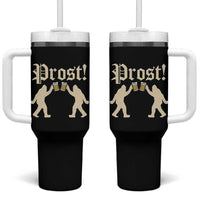 Funny Oktoberfest Bigfoot Prost Tumbler With Handle German Sasquatch Beer Mug - Wonder Print Shop