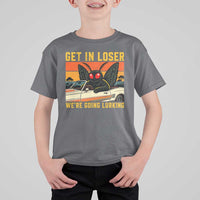 Get In Loser We Are Going Lurking Funny Mothman T Shirt For Kid Cryptozoology Cryptid Lover