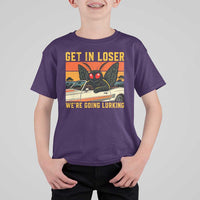Get In Loser We Are Going Lurking Funny Mothman T Shirt For Kid Cryptozoology Cryptid Lover