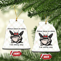 Please Leave Me Alone I Am Eating Soup Funny Mothman Ceramic Ornament