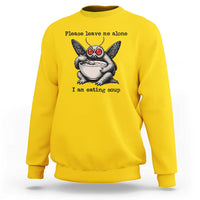 Please Leave Me Alone I Am Eating Soup Funny Mothman Sweatshirt